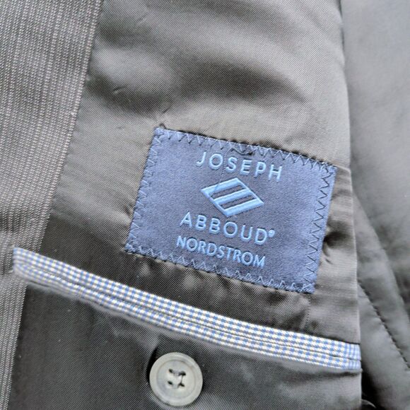 Loro Piana Joseph Abboud Blazer Sport Jacket Mens 44R Super 130's Wool Black - Picture 6 of 16